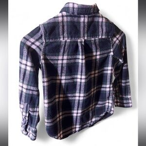 Navy Plaid Kids Button-Down Shirt
